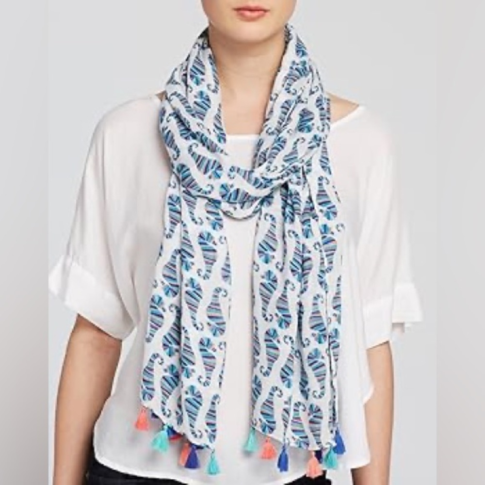 Kate Spade New York Seahorse Scarf Dive Right in Scarves Multi Color